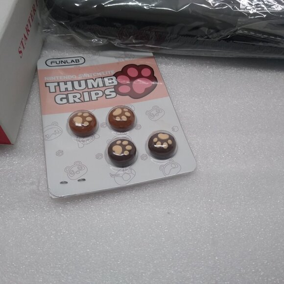 Nintendo Switch Lite Carry Case w/ FUNLAB 4 pack thumb grips Great Gift NWOT - Picture 4 of 7